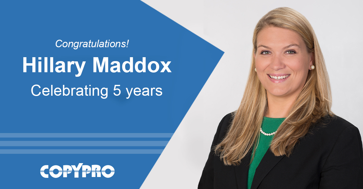 HILLARY MADDOX CELEBRATES 5-YEAR ANNIVERSARY