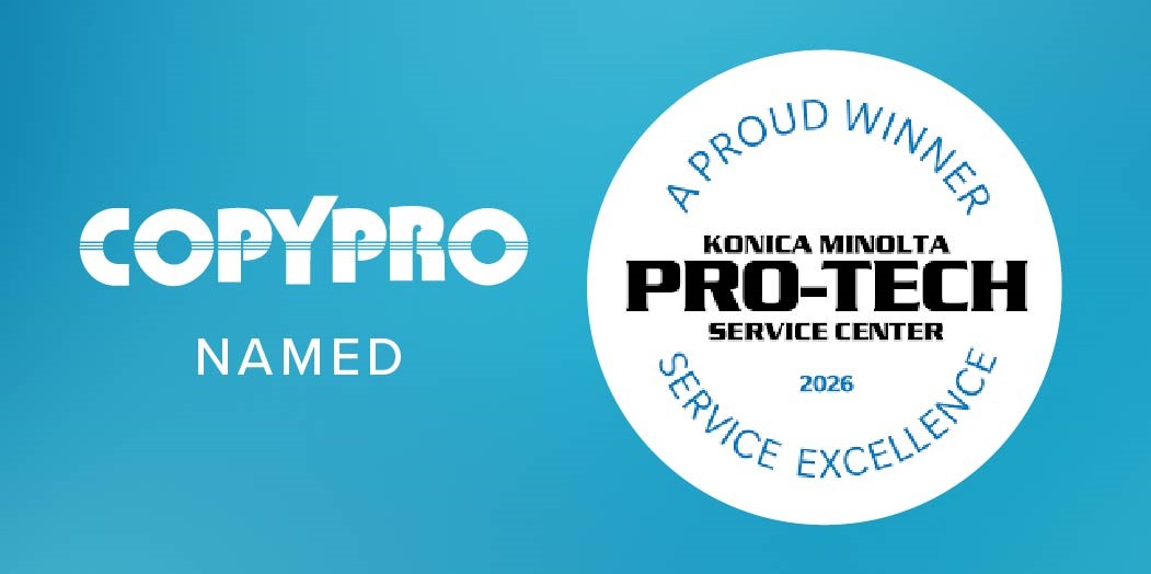 CopyPro named Konica Minolta Pro-Tech Service Center for 2026